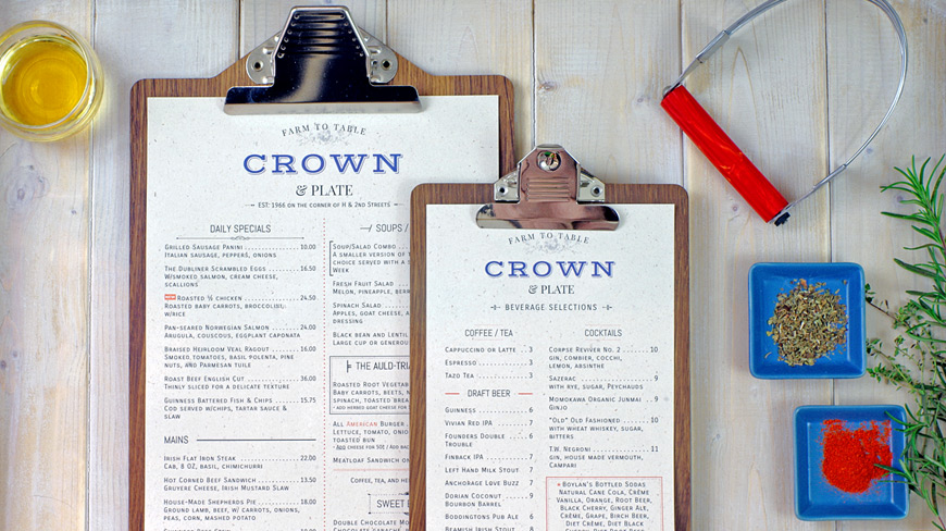 custom menu example