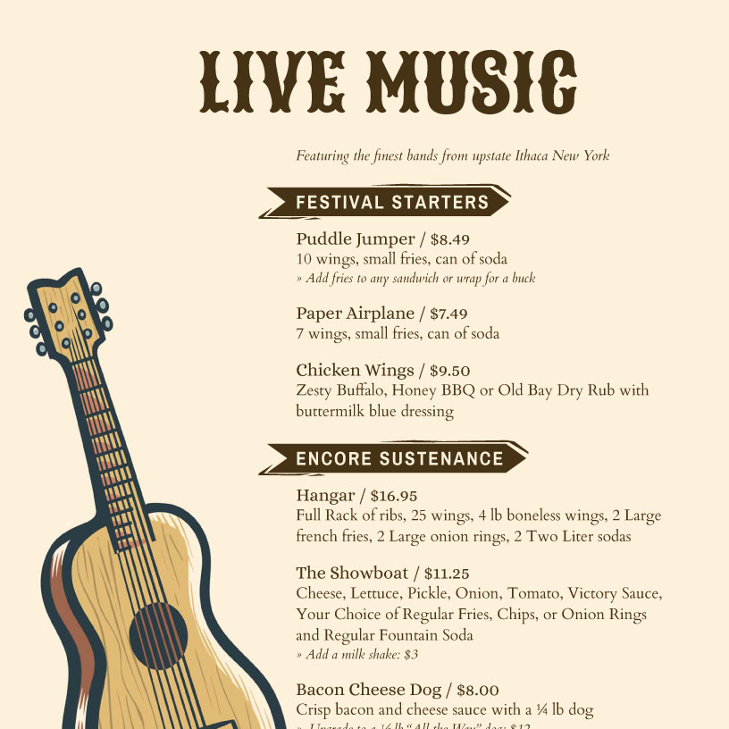 menu example