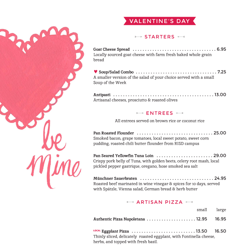 menu example